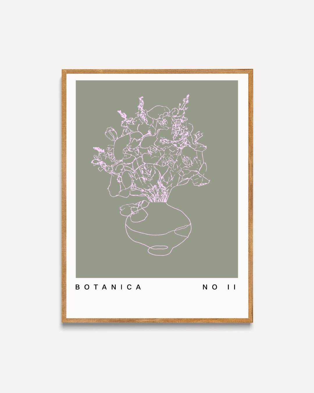 Bloemenvaas groen Poster Kunstwerk – portret poster als wanddecoratie