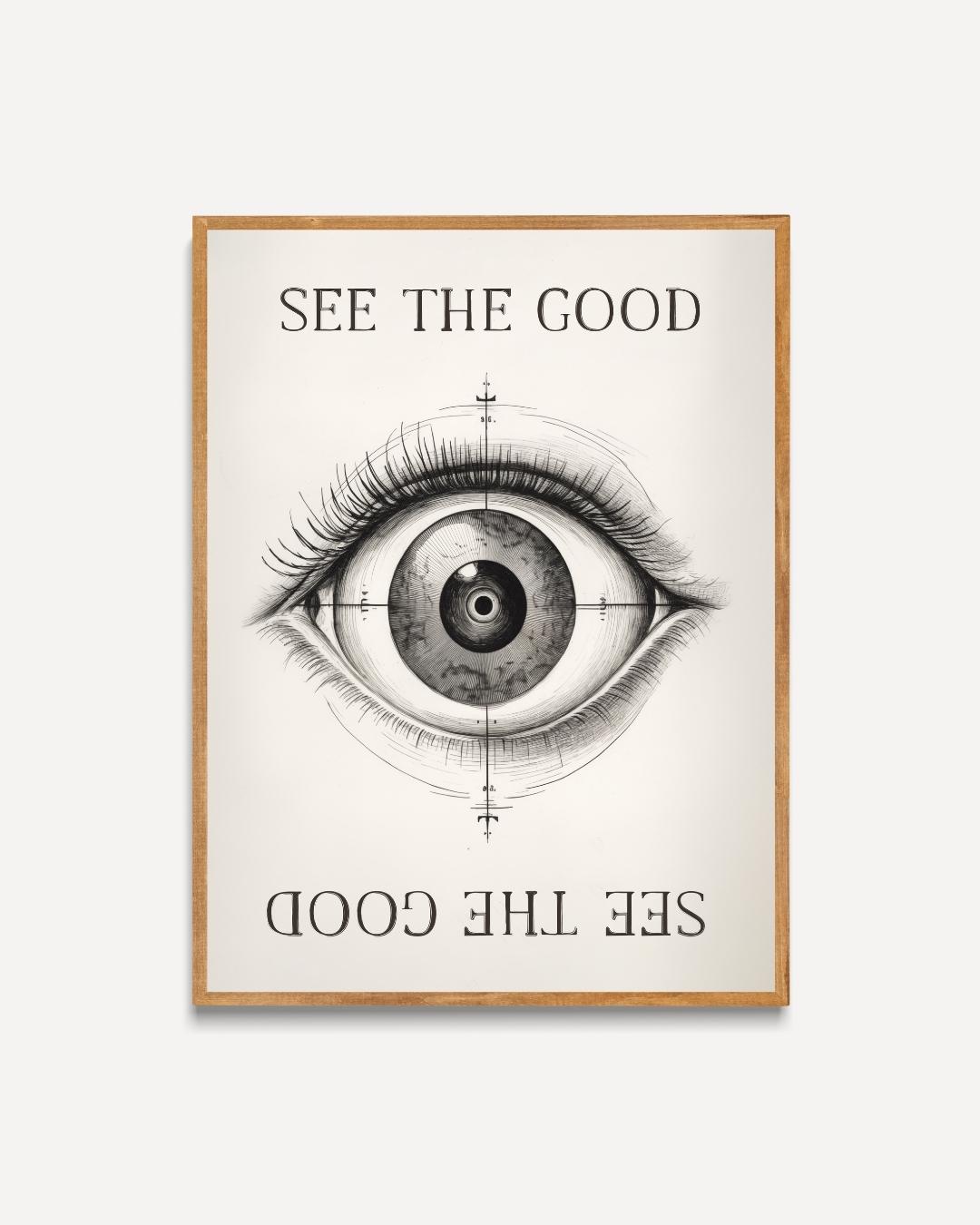 Oog voor Positiviteit Poster – portret poster als wanddecoratie
