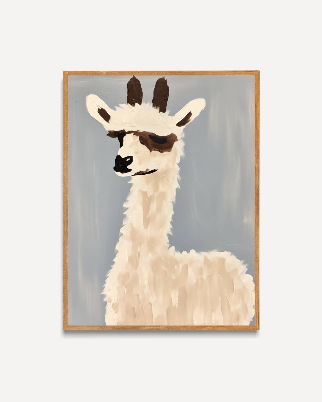 Stijlvolle lama illustratie Poster – portret poster als wanddecoratie