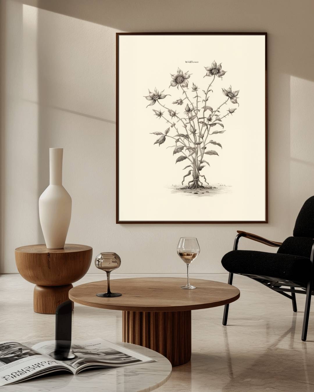 Wildflower Poster – staande poster voor modern interieur