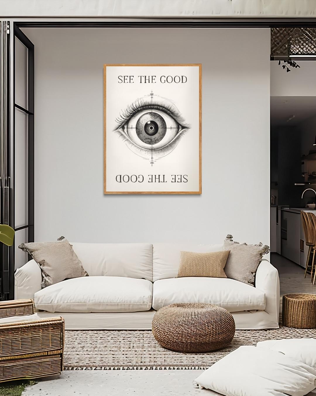 Oog voor Positiviteit Poster – staande poster voor modern interieur