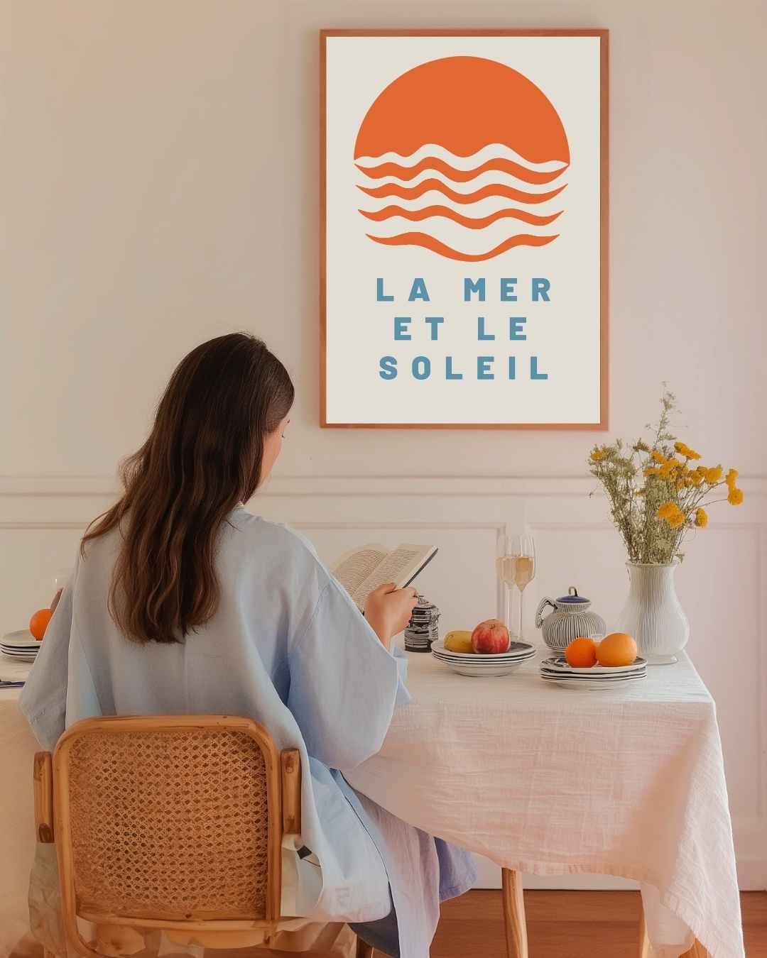 La Mer et le Soleil Poster – staande poster voor modern interieur