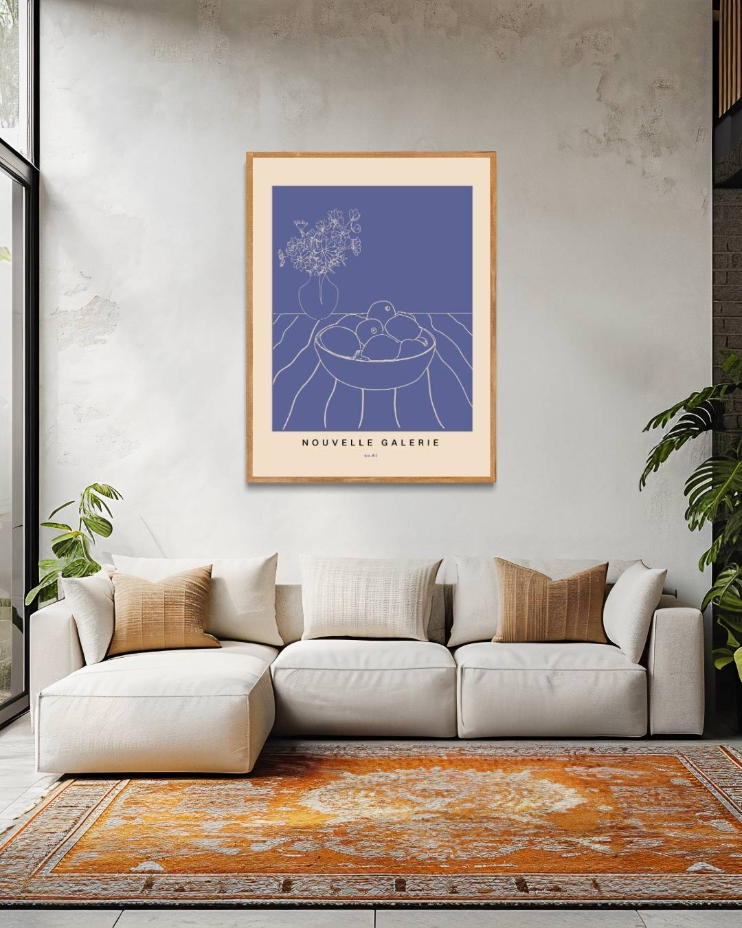 Stilleven met fruit en bloemen Poster – staande poster voor modern interieur