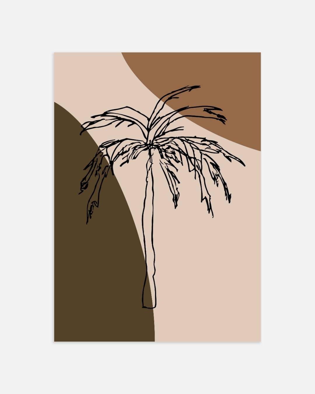 Minimalistische palmboom poster – portret wanddecoratie van WallArtistic