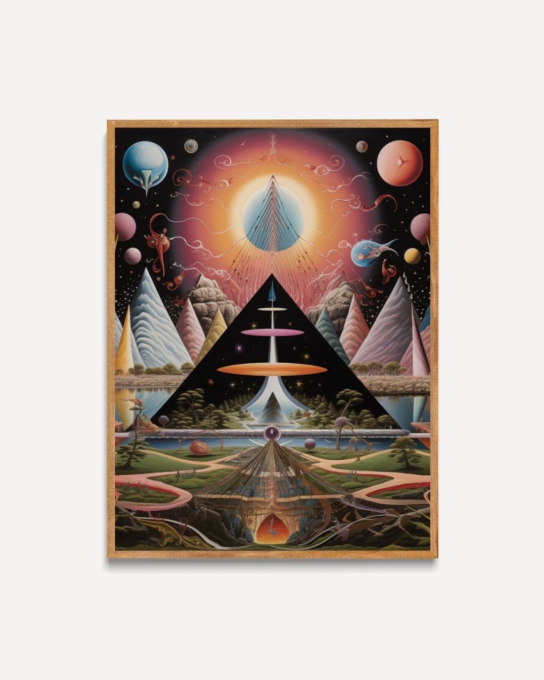 Surrealistisch landschap Poster – portret poster als wanddecoratie