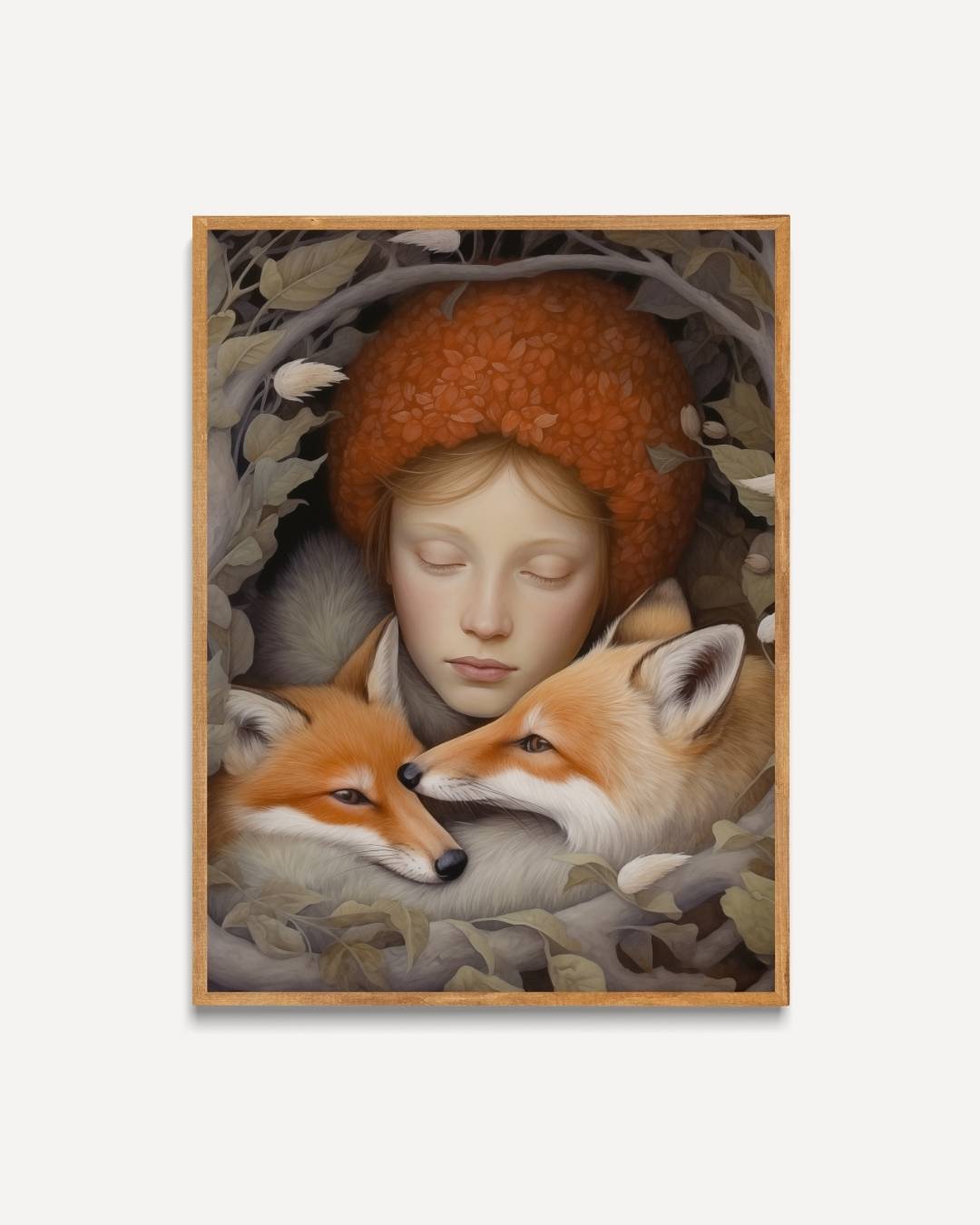 Dromen met vossen Poster – portret poster als wanddecoratie