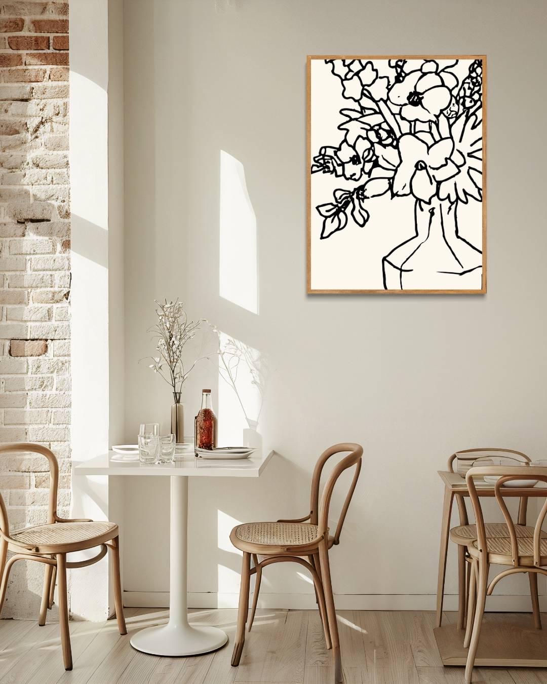 Close-up bloemenvaas Poster – staande poster voor modern interieur