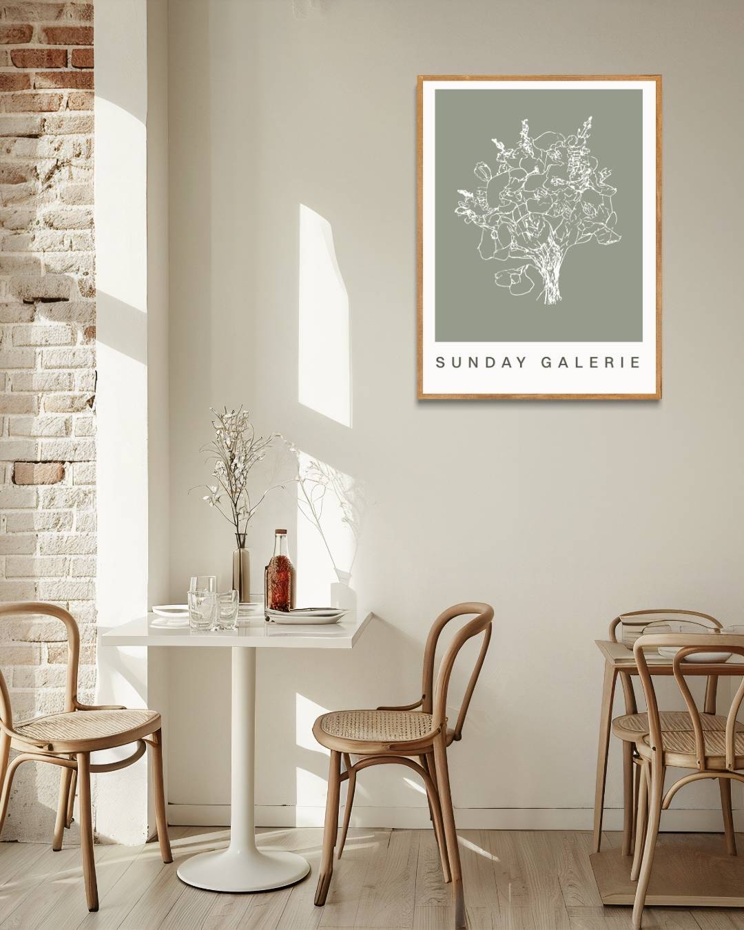 Sunday galerie bloemenpracht Poster Kunstwerk – staande poster voor modern interieur