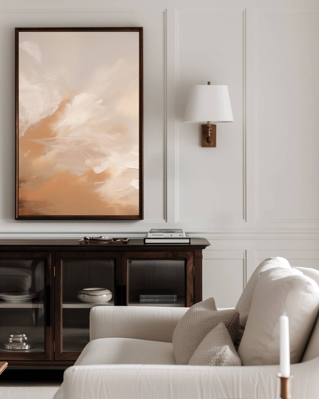 Warme abstracte tinten Poster – staande poster voor modern interieur
