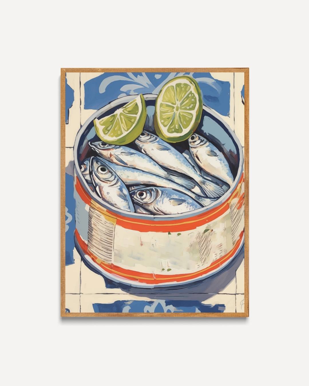 Sardines en limoen Poster – portret poster als wanddecoratie