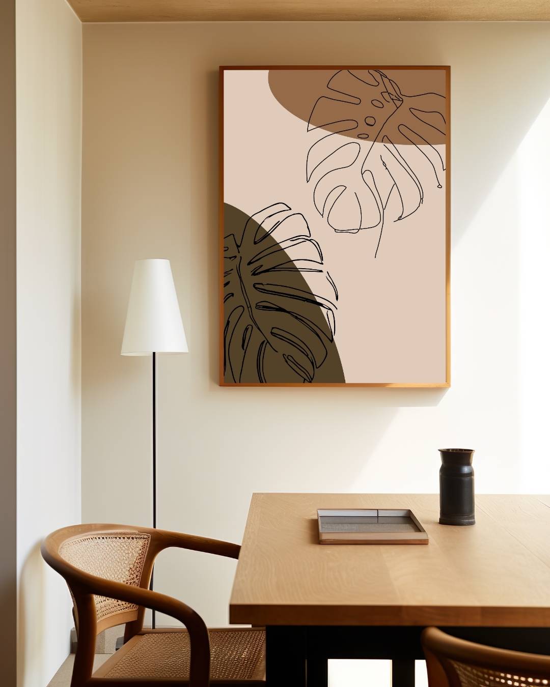 Monstera duo poster – staande poster voor modern interieur
