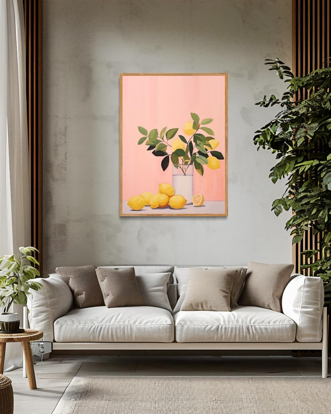 Lemon Tree Poster – staande poster voor modern interieur