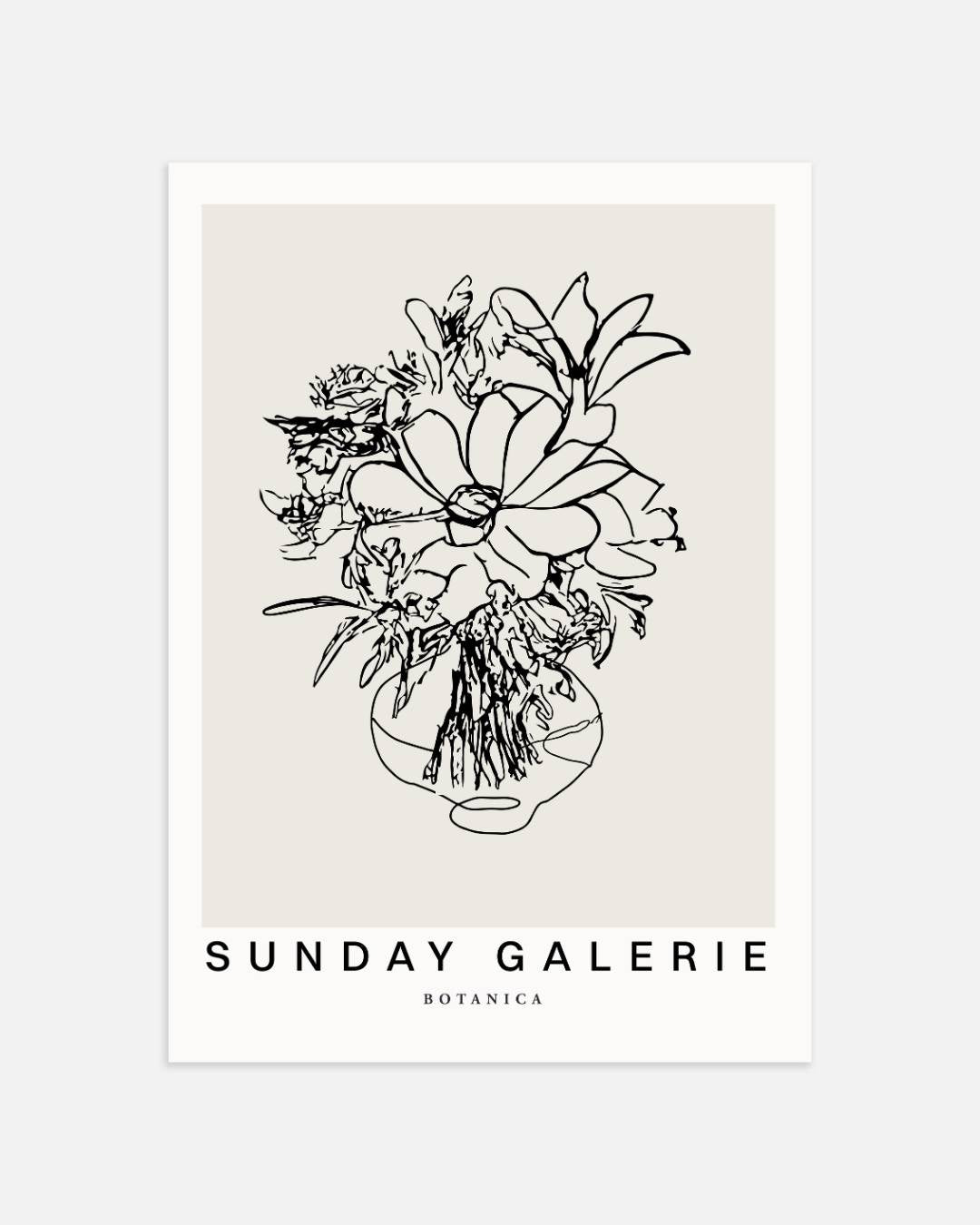 Bloemen in vaas Poster Kunstwerk – portret wanddecoratie van WallArtistic