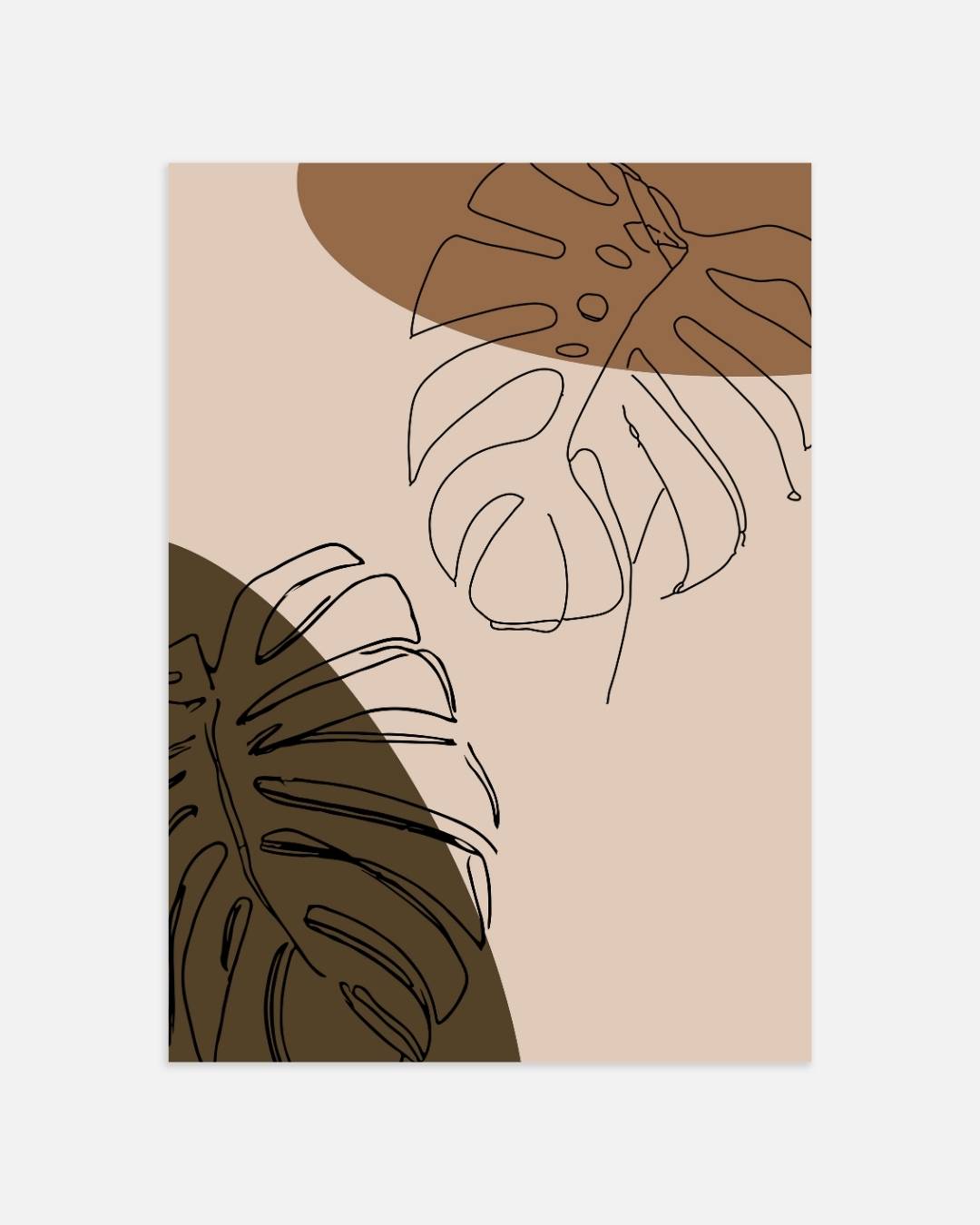 Monstera duo poster – portret wanddecoratie van WallArtistic