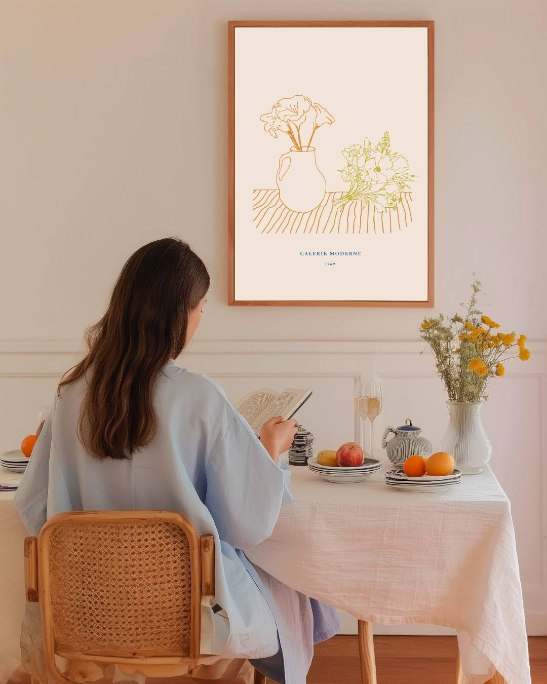 Bloemenstilleven Poster – staande poster voor modern interieur