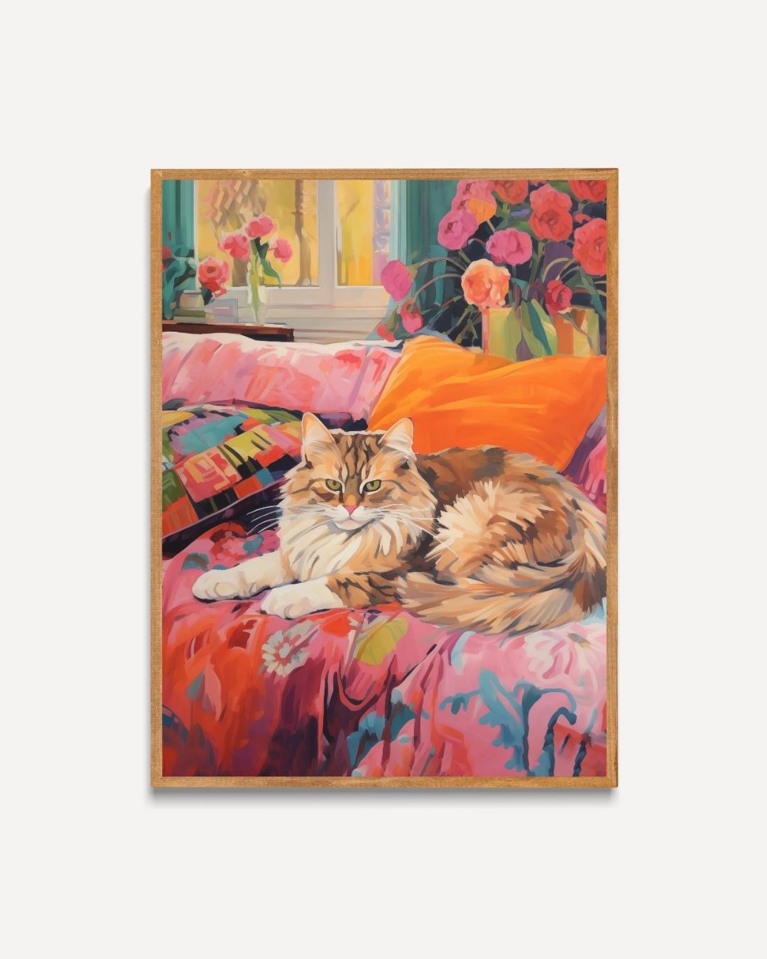 Knusse Kat Poster – portret poster als wanddecoratie