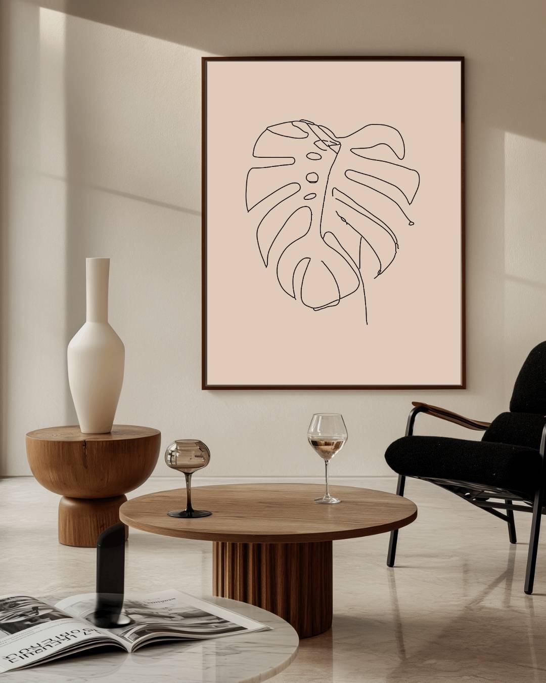 Exotische monstera Poster – staande poster voor modern interieur