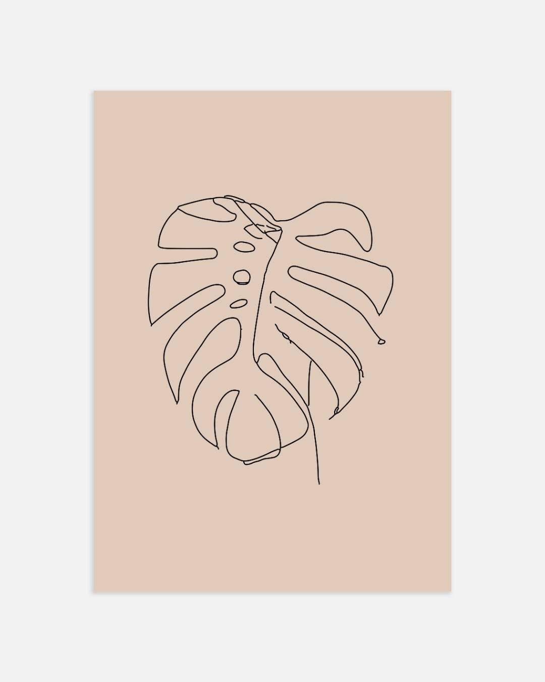 Exotische monstera Poster – portret wanddecoratie van WallArtistic