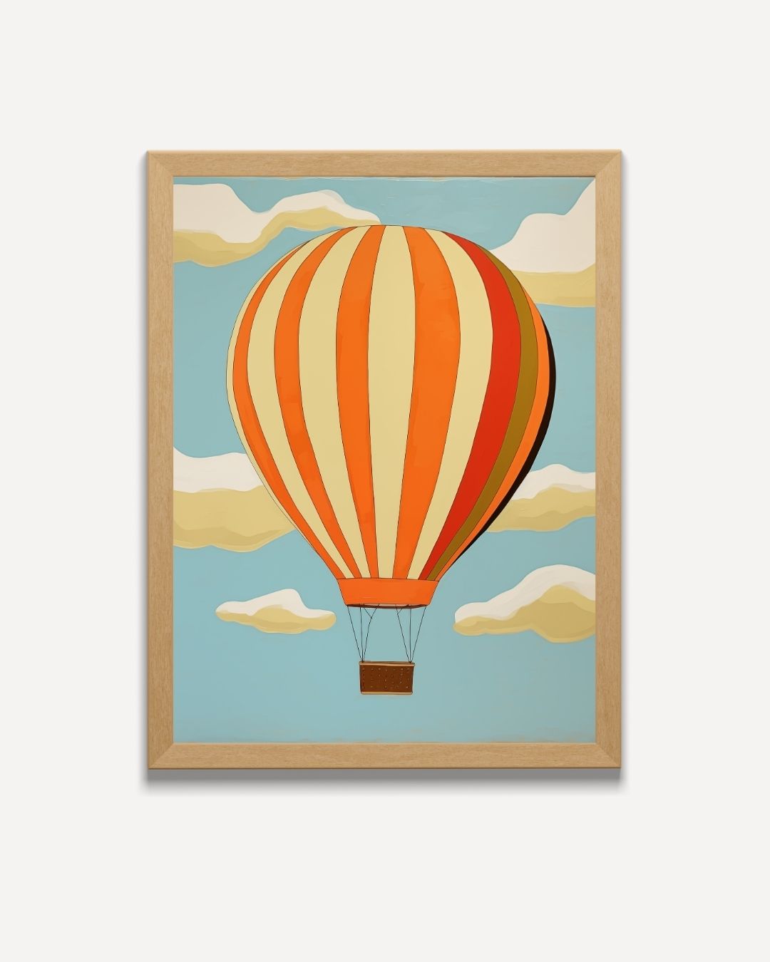 Luchtballon in de Wolken – portret poster als wanddecoratie