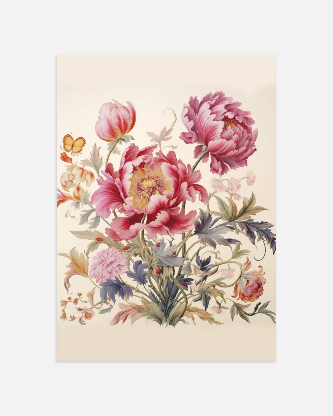 Klassieke botanische bloemen Poster – portret wanddecoratie van WallArtistic
