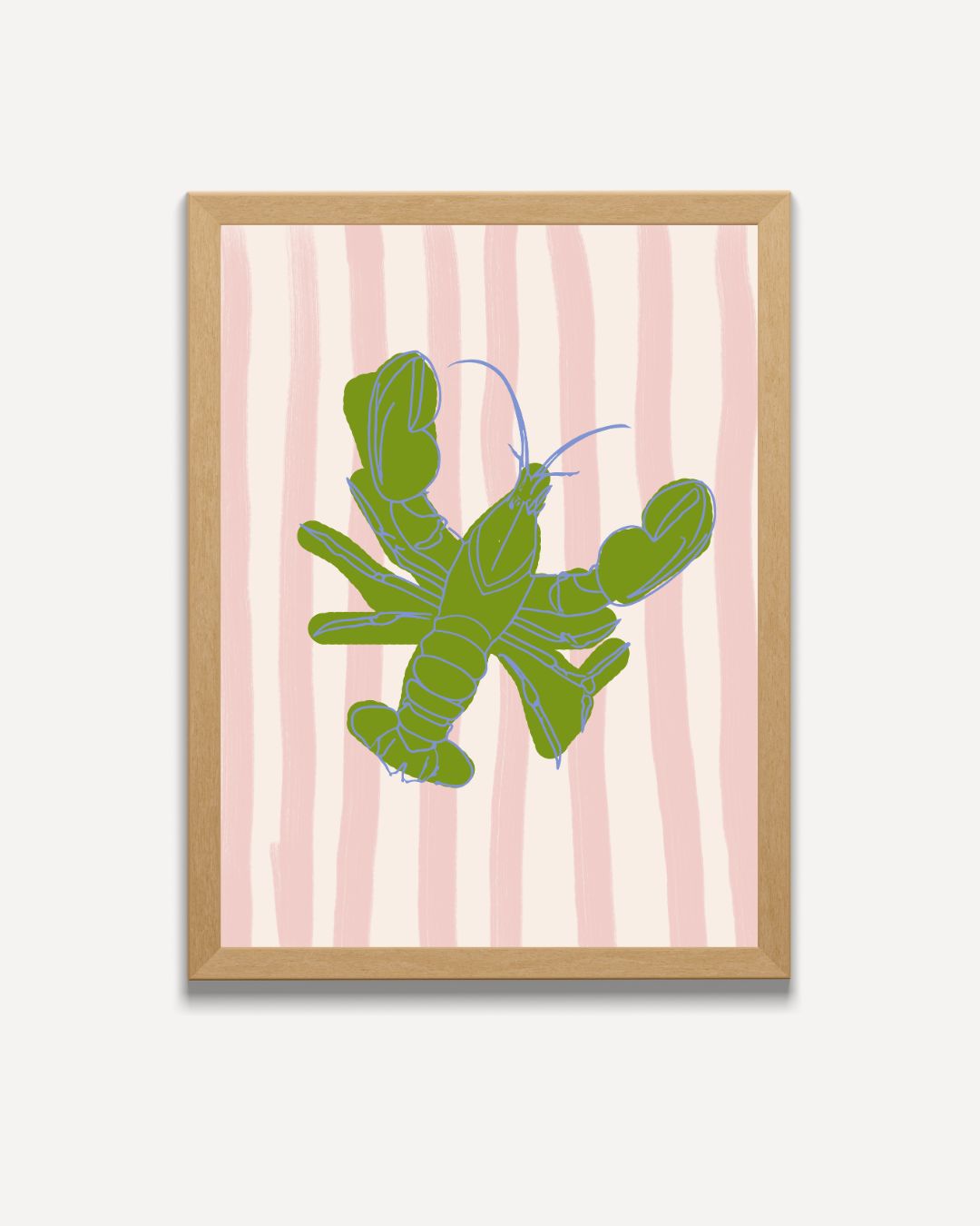 Groene Kreeft Poster – portret poster als wanddecoratie