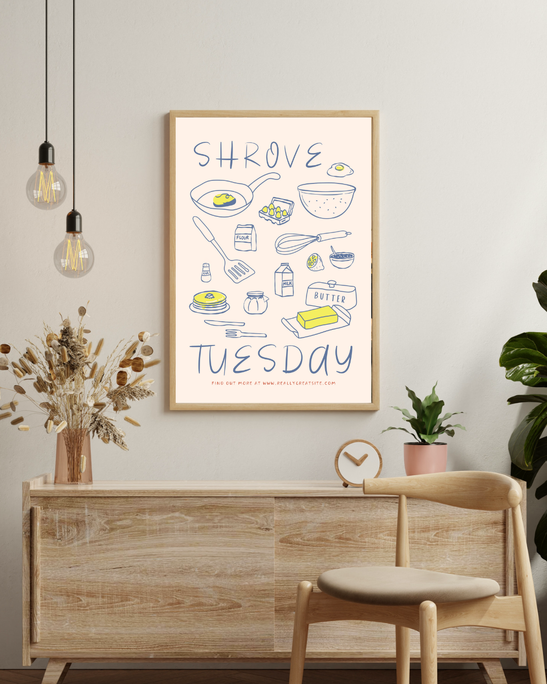 Shrove tuesday Poster – staande poster voor modern interieur