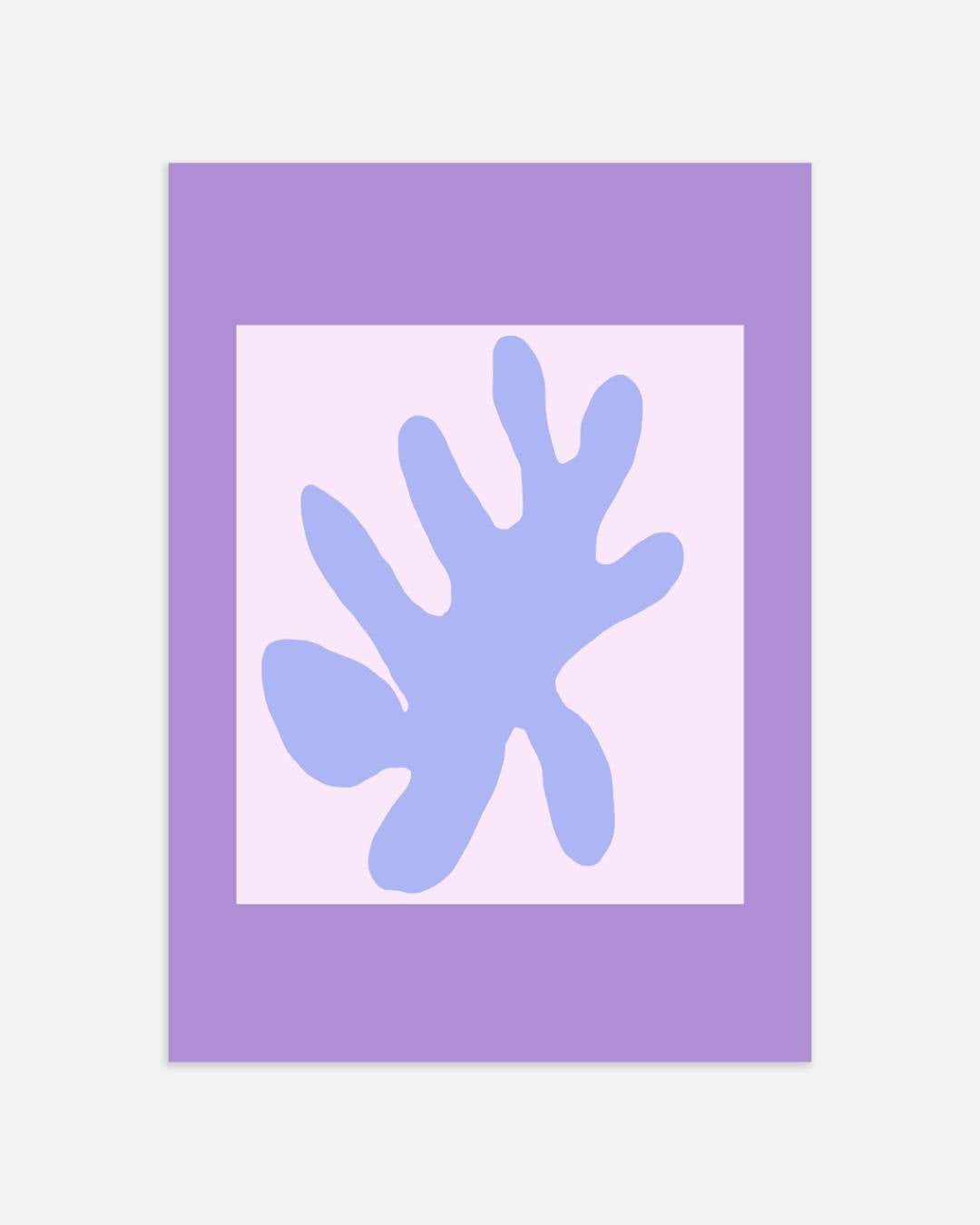Abstract violet Poster – portret wanddecoratie van WallArtistic