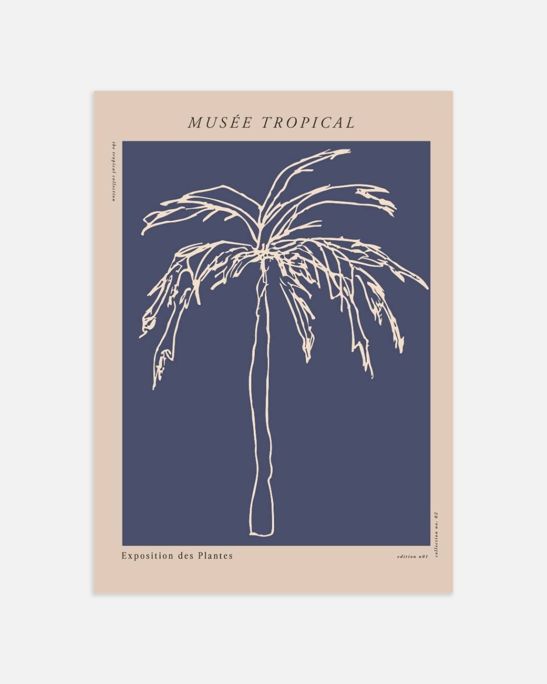 Minimalistische palmboom Poster – portret wanddecoratie van WallArtistic