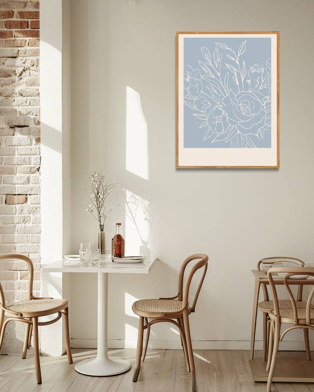 Zachte bloemenpracht Poster Kunstwerk – staande poster voor modern interieur