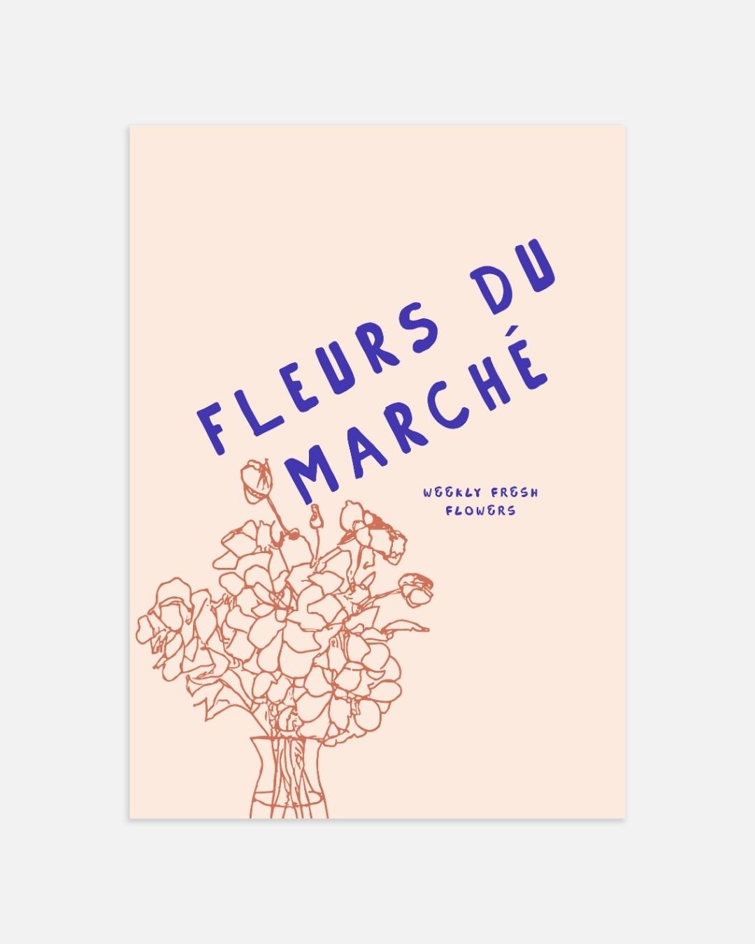Fleurs du marché Poster – portret wanddecoratie van WallArtistic