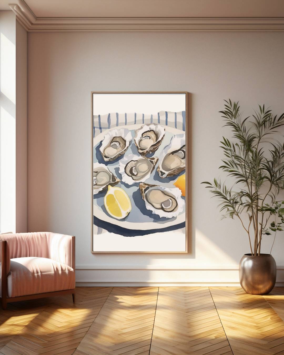 Oesters en citroen Poster – staande poster voor modern interieur