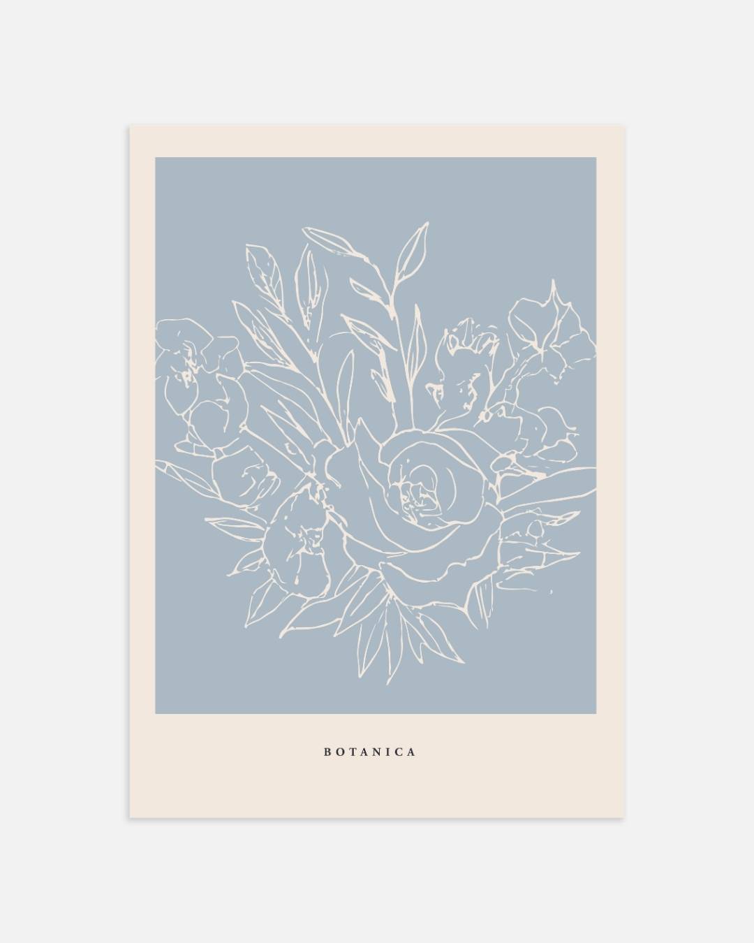 Botanische lijntekening Poster Kunstwerk – portret wanddecoratie van WallArtistic