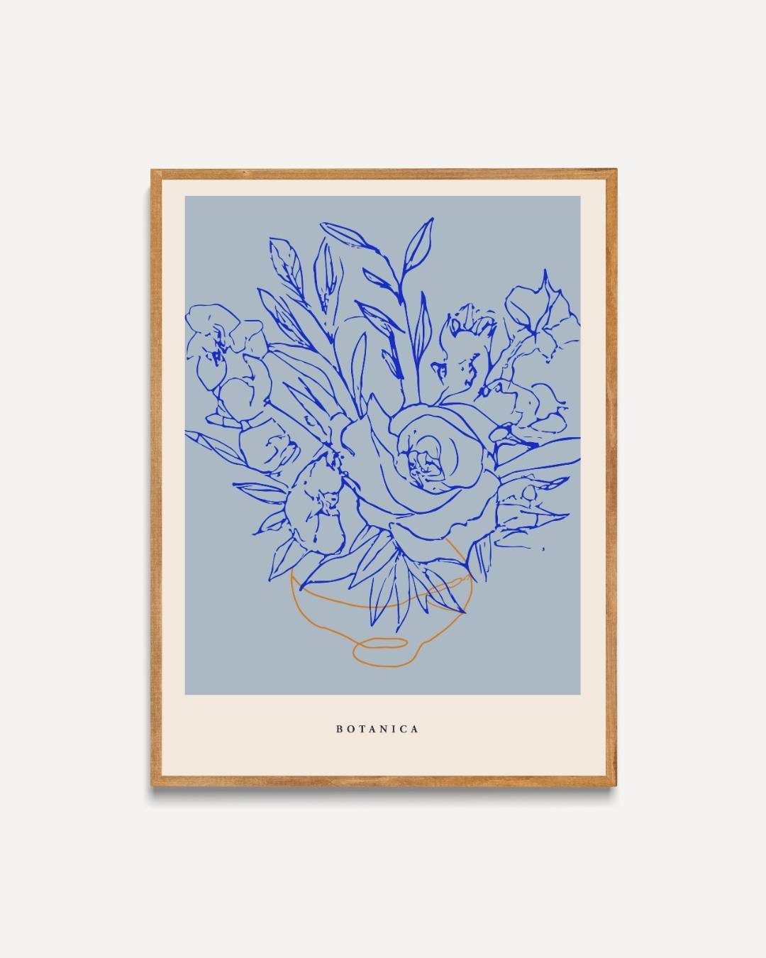 Bloemen illustratie Poster Kunstwerk – portret poster als wanddecoratie