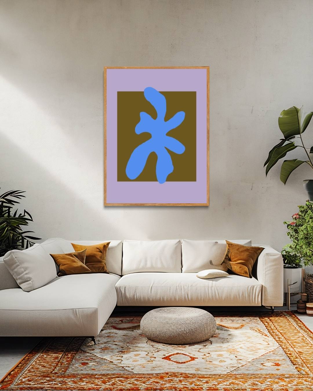 Abstract blue Poster – staande poster voor modern interieur