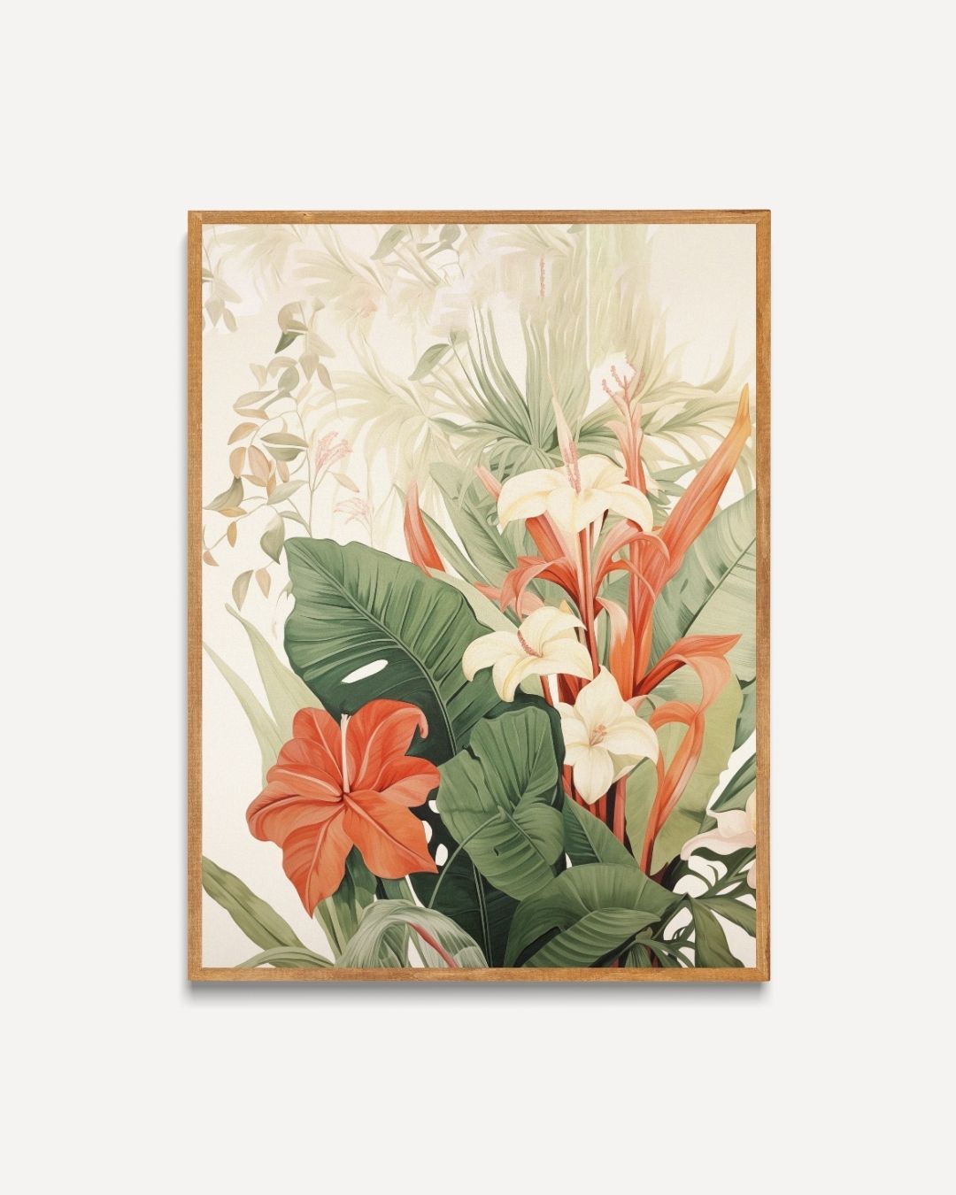 Tropische Bloemenpracht Poster – portret poster als wanddecoratie