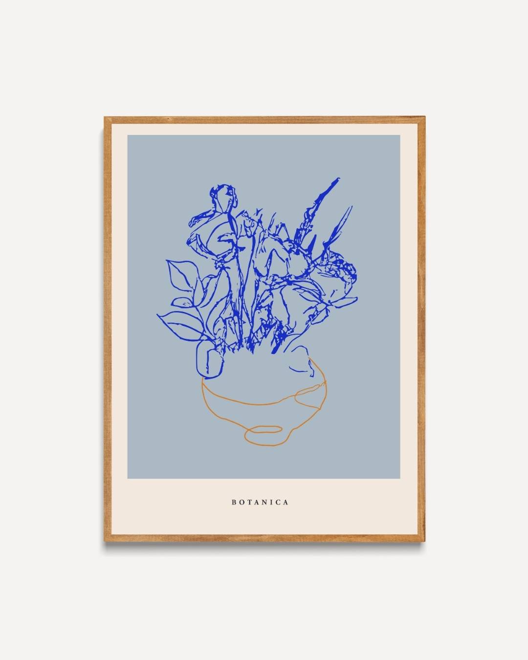 Minimalistische bloemen Poster Kunstwerk – portret poster als wanddecoratie