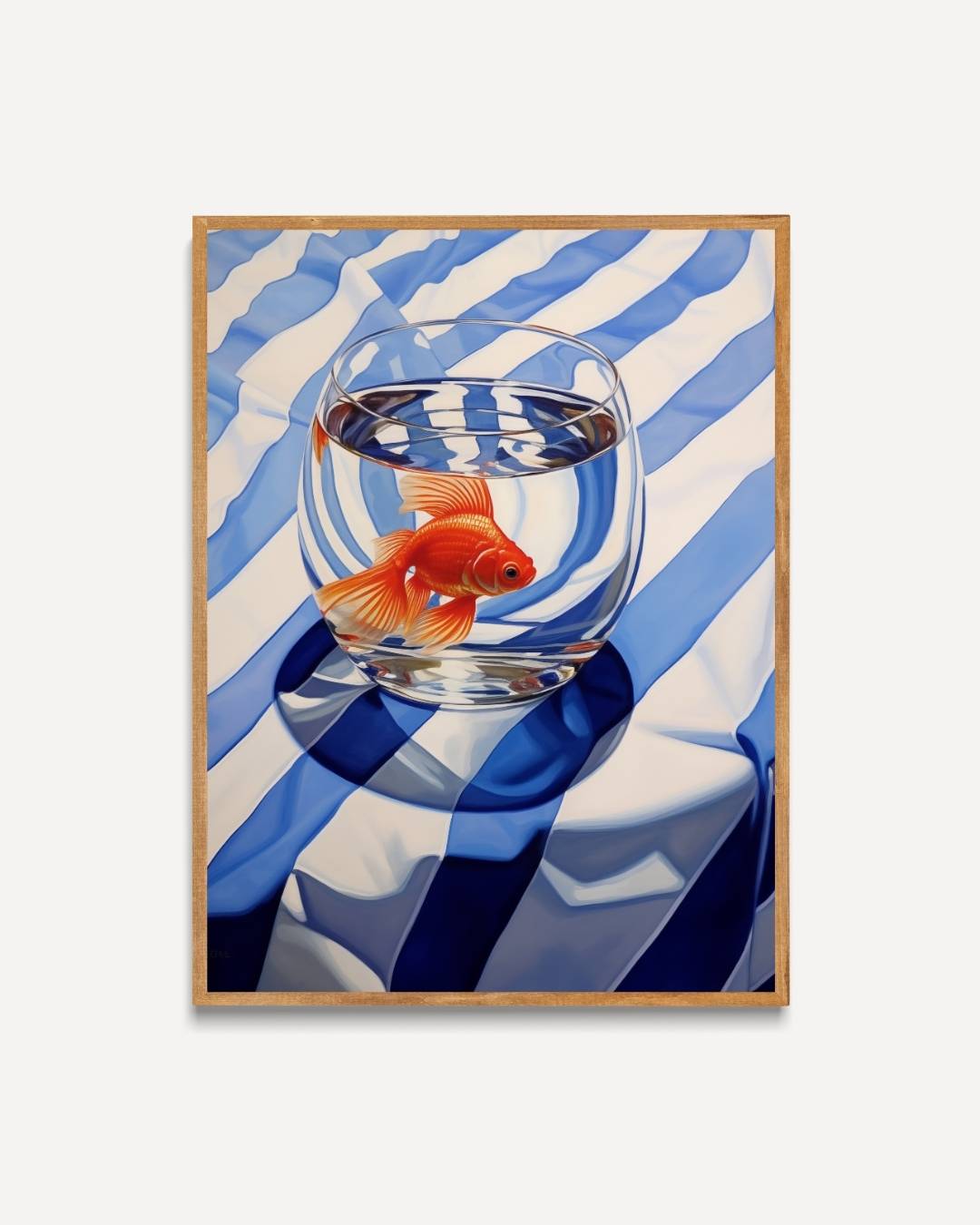 Goudvis in kom Poster – portret poster als wanddecoratie