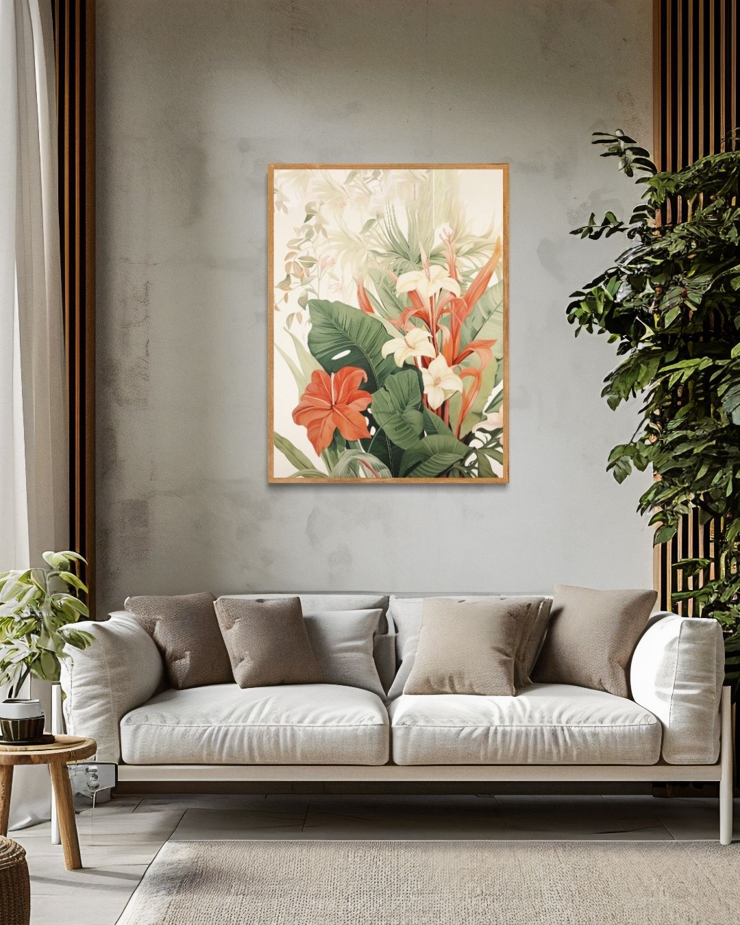 Tropische Bloemenpracht Poster – staande poster voor modern interieur