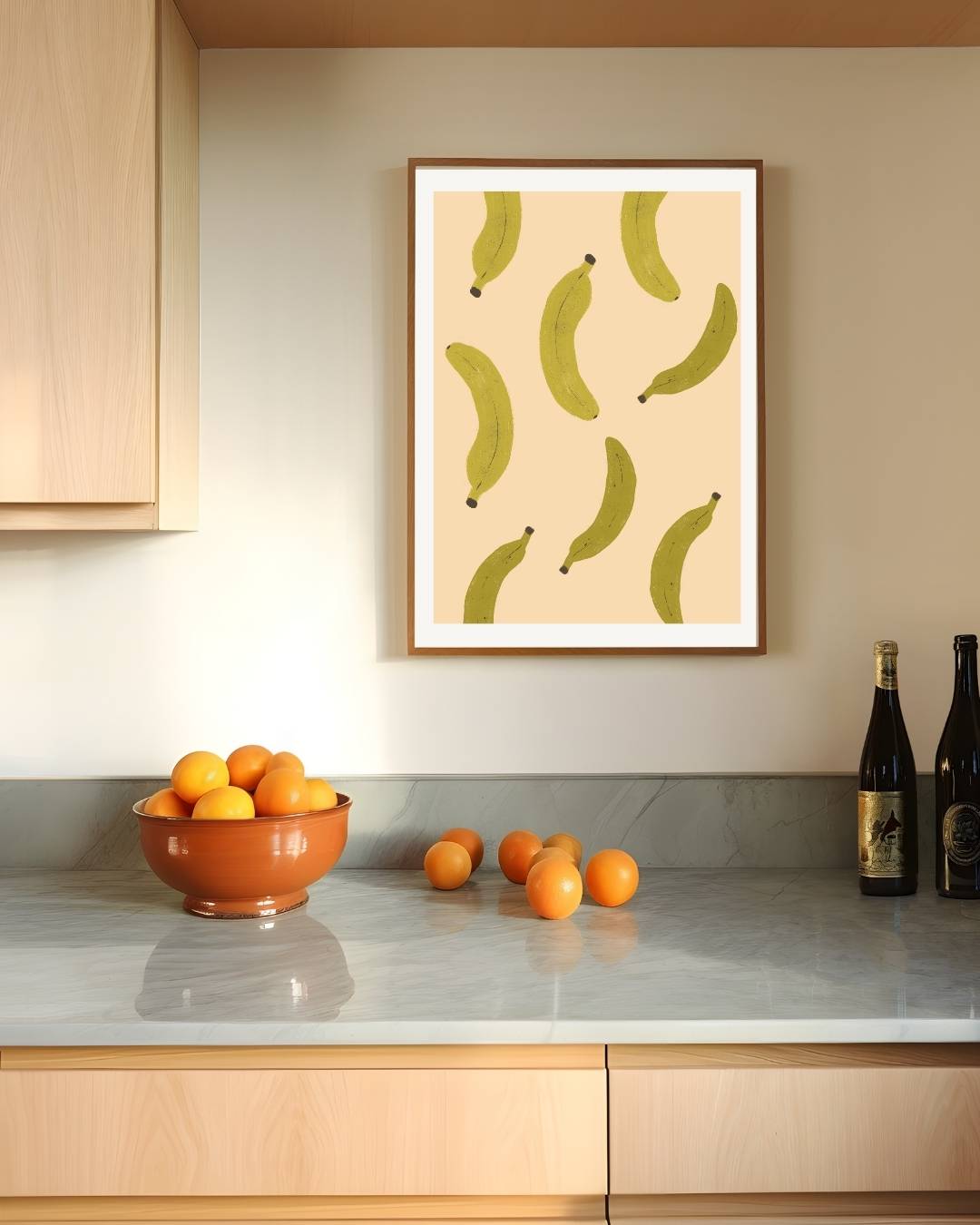 Speelse bananenherhaling Poster – staande poster voor modern interieur