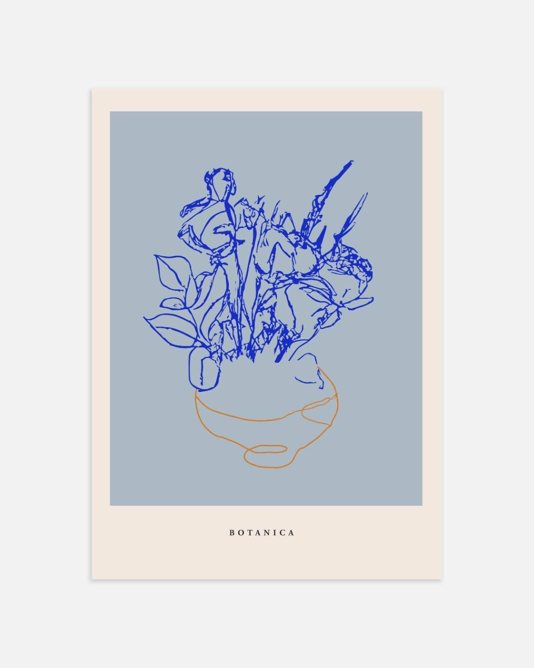 Minimalistische bloemen Poster Kunstwerk – portret wanddecoratie van WallArtistic