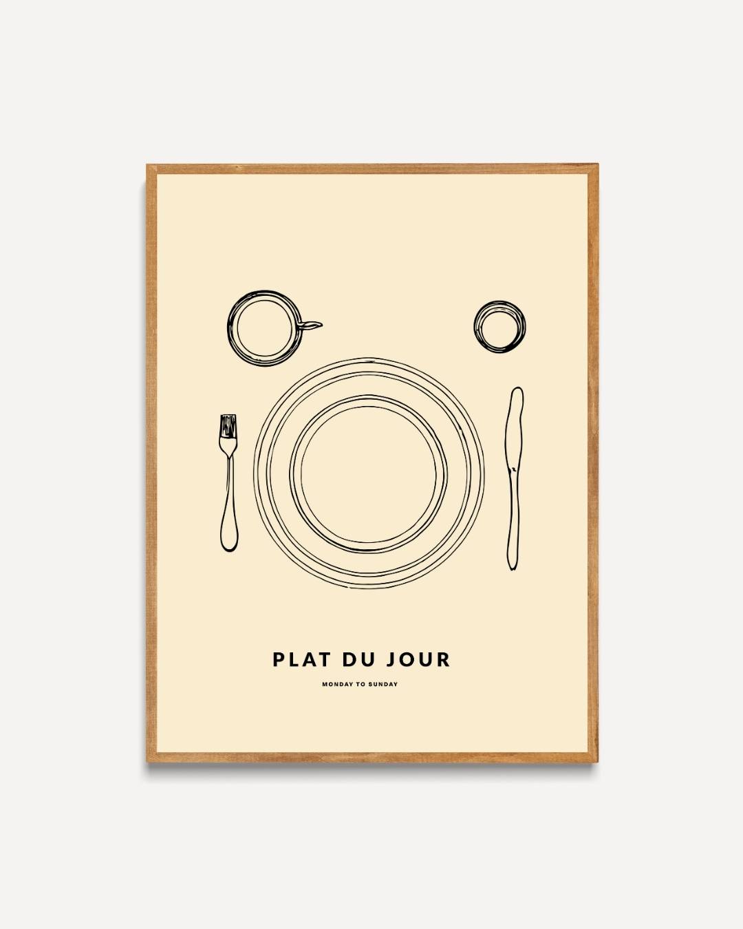 Plat du jour Poster – portret poster als wanddecoratie