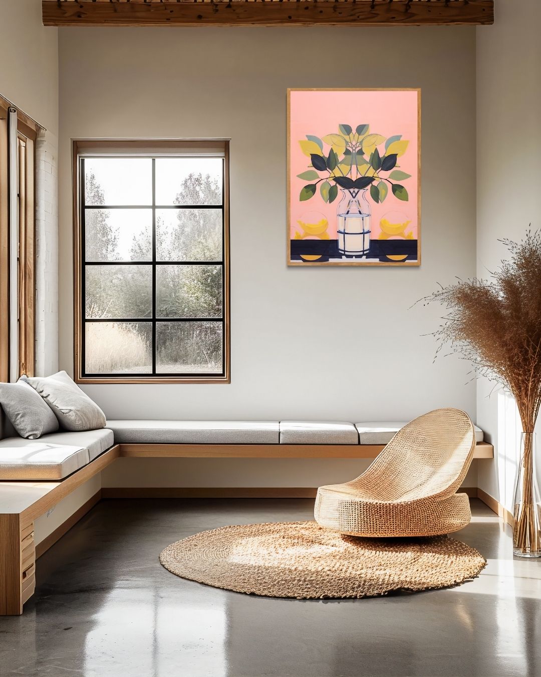 Rustieke Bloemenvaas Poster – staande poster voor modern interieur