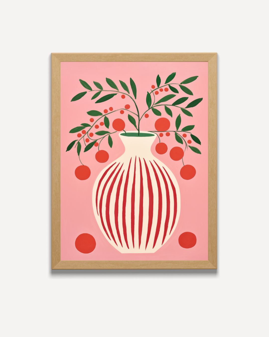 Vrolijke Bloemenvaas Poster – portret poster als wanddecoratie