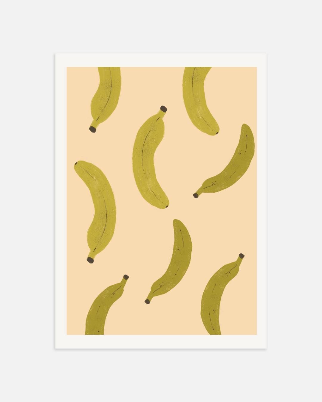 Speelse bananenherhaling Poster – portret wanddecoratie van WallArtistic
