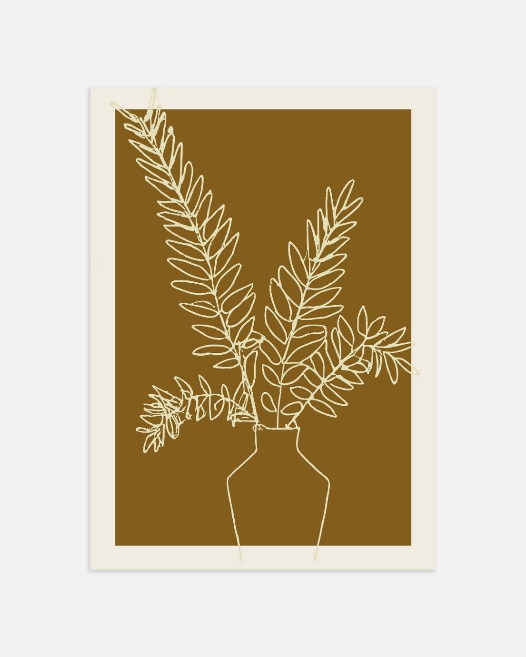 Retro botanische schets Poster – portret wanddecoratie van WallArtistic