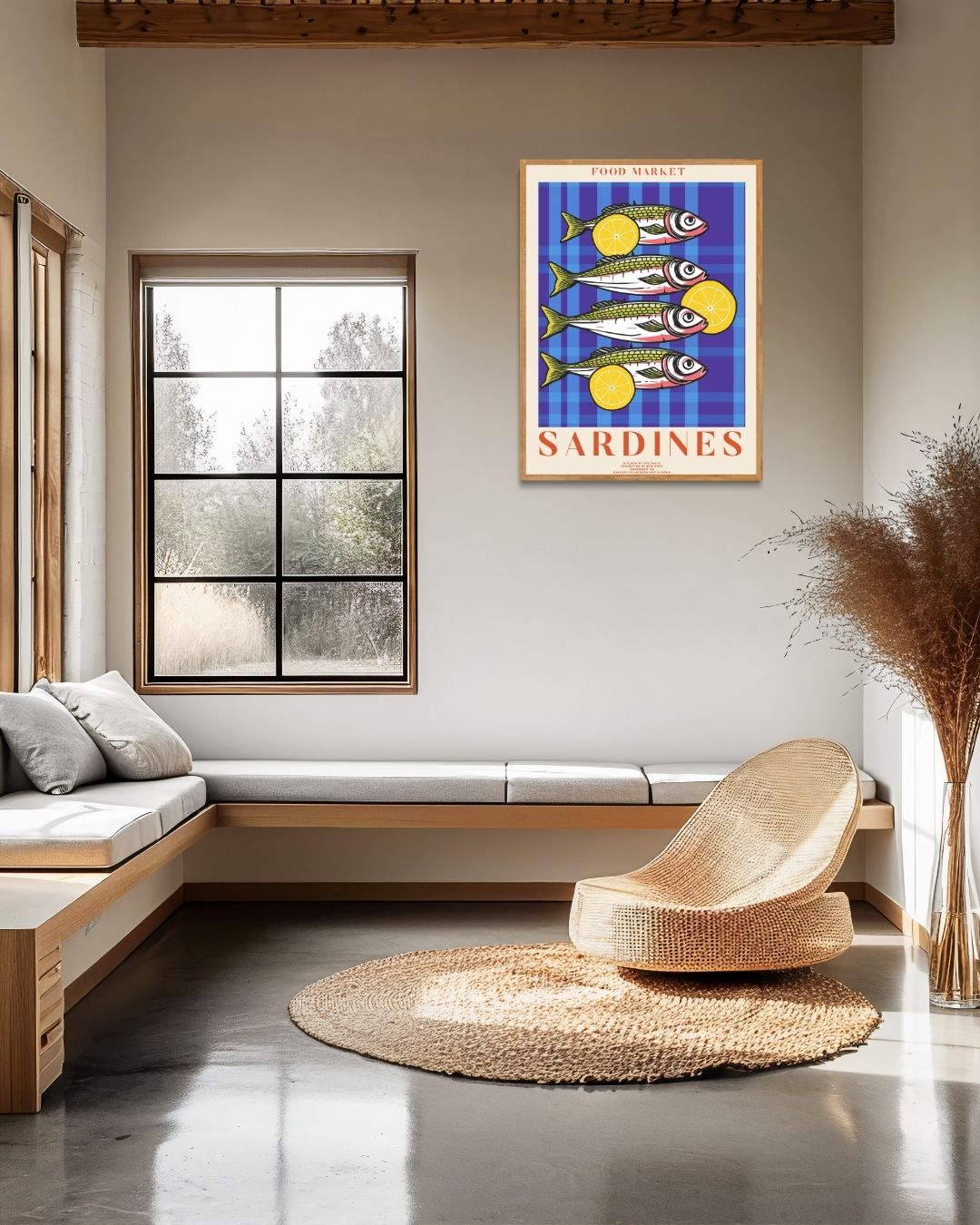 Sardines Poster – staande poster voor modern interieur