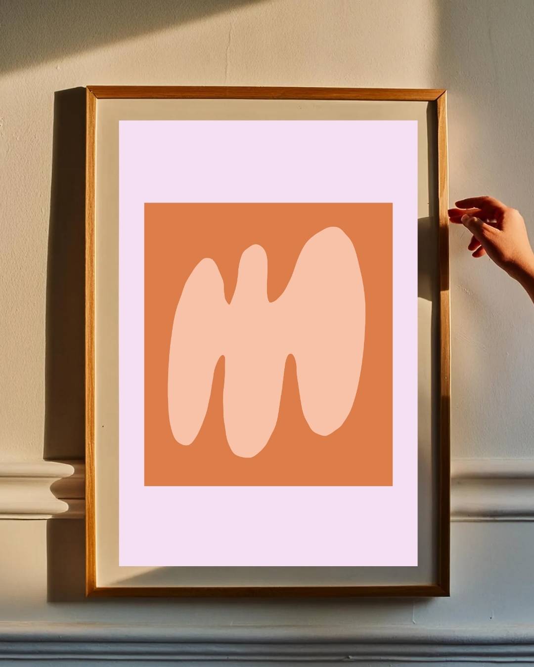 Abstract terracotta Poster – staande poster voor modern interieur