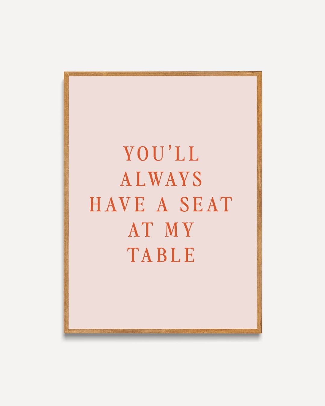 Seat at My Table Poster – portret poster als wanddecoratie