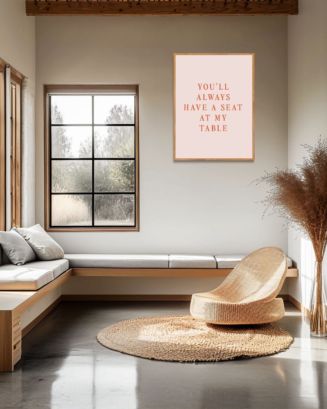 Seat at My Table Poster – staande poster voor modern interieur