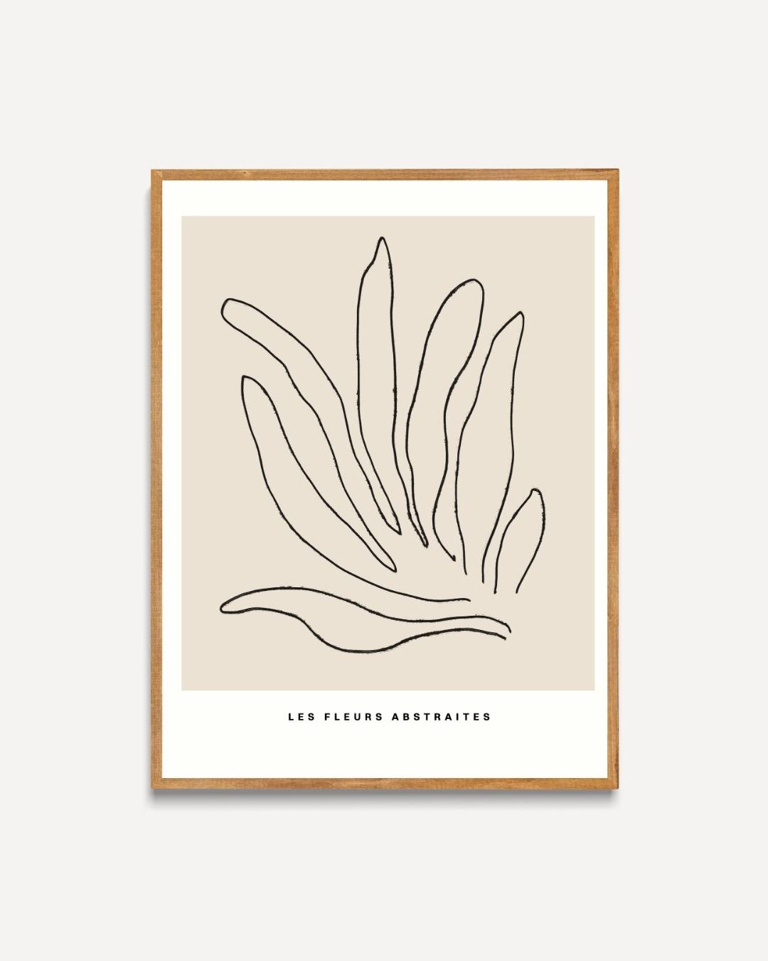 Les fleurs abstraites Poster – portret poster als wanddecoratie